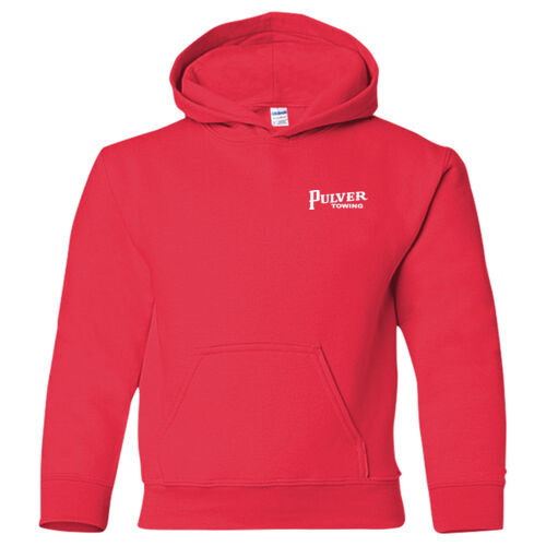 Pulver Towing Youth Hooded Sweatshirt - Red Thumbnail