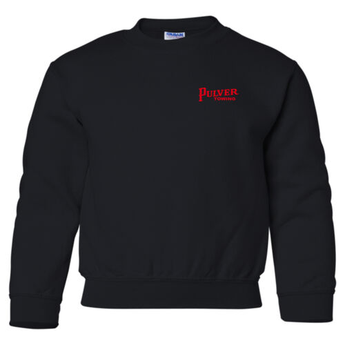 Pulver Towing Youth Crewneck Sweatshirt - Black Thumbnail