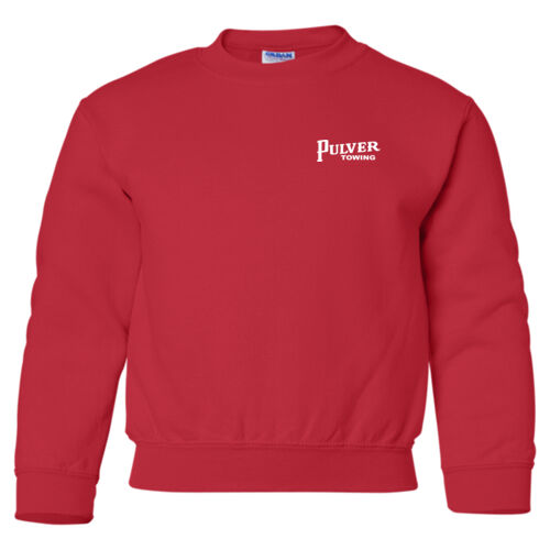Pulver Towing Youth Crewneck Sweatshirt - Red Thumbnail