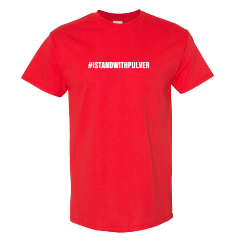 I Stand With Pulver T-Shirt - Red Thumbnail
